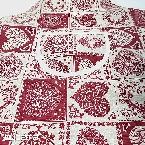 Fartuch z śliniaczkiem PATCHWORK SERCE