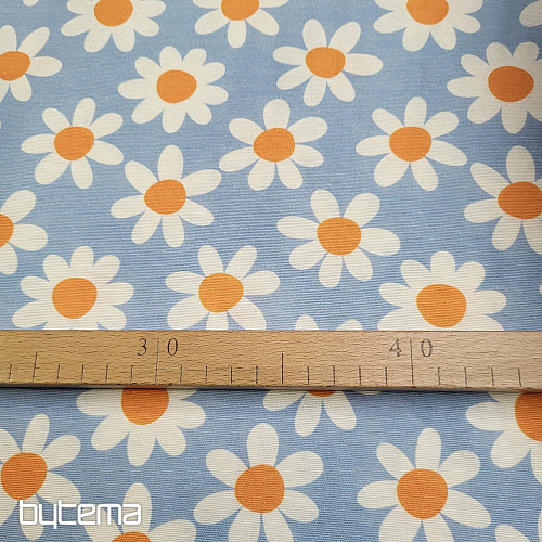Tkanina dekoracyjna STOKROTKI NIEBIESKIE
