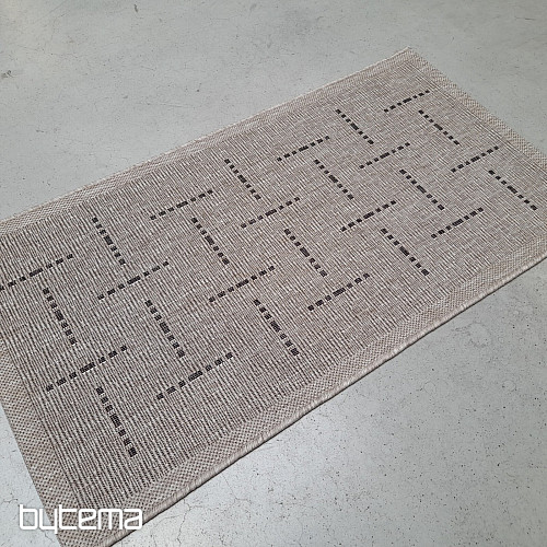 Dywan bouclé FLOORLUX 20008 linie srebrno-czarne