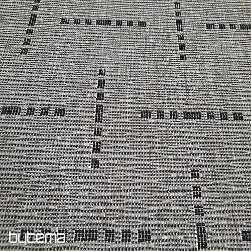 Dywan bouclé FLOORLUX 20008 linie srebrno-czarne