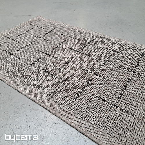 Dywan bouclé FLOORLUX 20008 linie srebrno-czarne