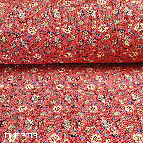 Tkanina gobelinowa MALVARROSA RED