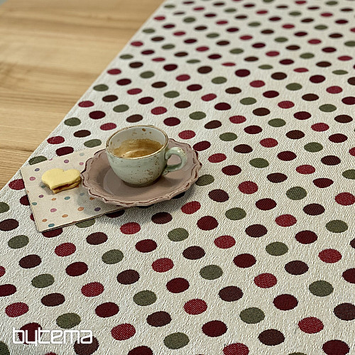 Obrus i szalik gobelinowy POLKA DOT