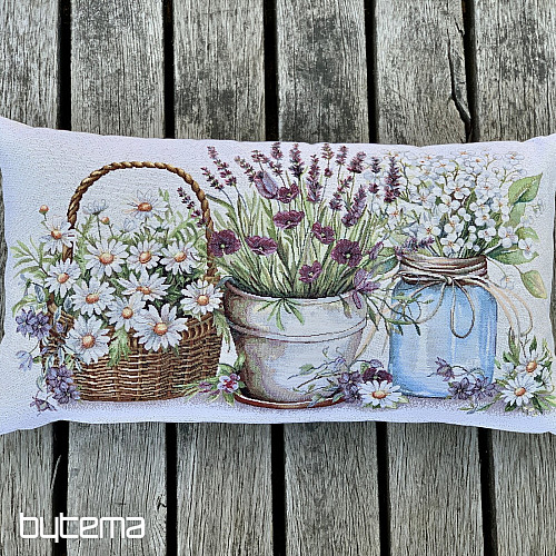 Poduszka gobelinowa PIĘKNO W KOSZYKU