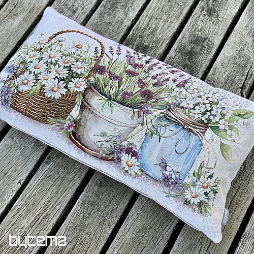 Poduszka gobelinowa PIĘKNO W KOSZYKU