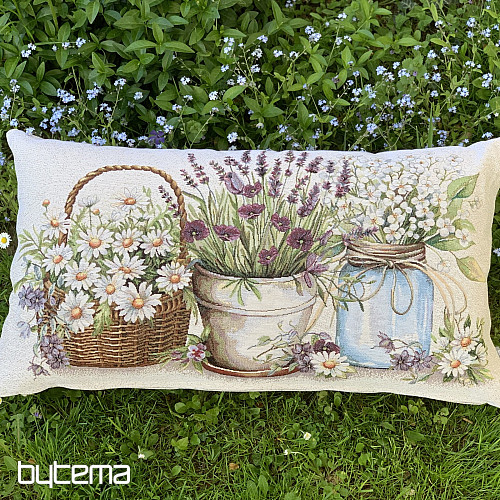 Poduszka gobelinowa PIĘKNO W KOSZYKU