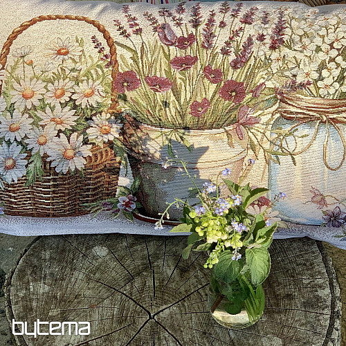 Poduszka gobelinowa PIĘKNO W KOSZYKU