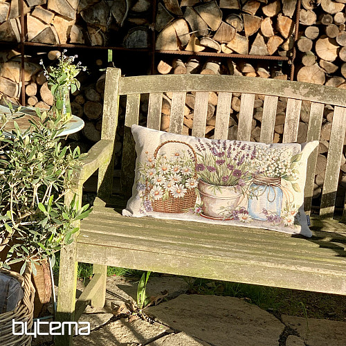 Poduszka gobelinowa PIĘKNO W KOSZYKU