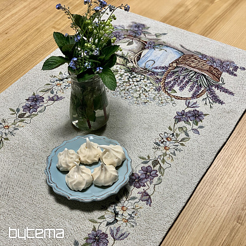 Obrus gobelinowy i szalik PIĘKNO W KOSZYKU