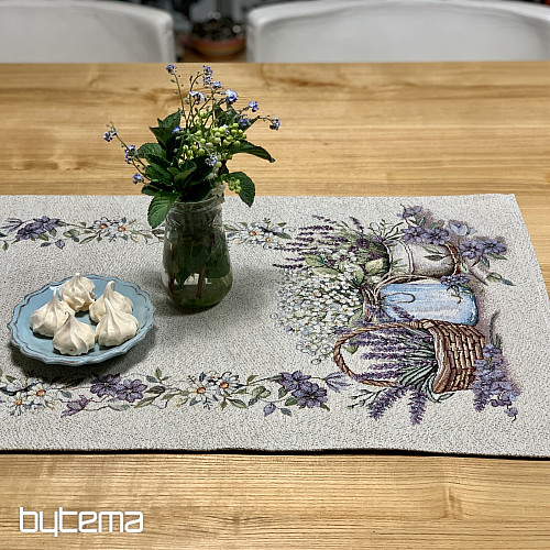 Obrus gobelinowy i szalik PIĘKNO W KOSZYKU