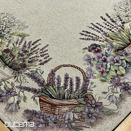 Obrus gobelinowy i szalik PIĘKNO W KOSZYKU