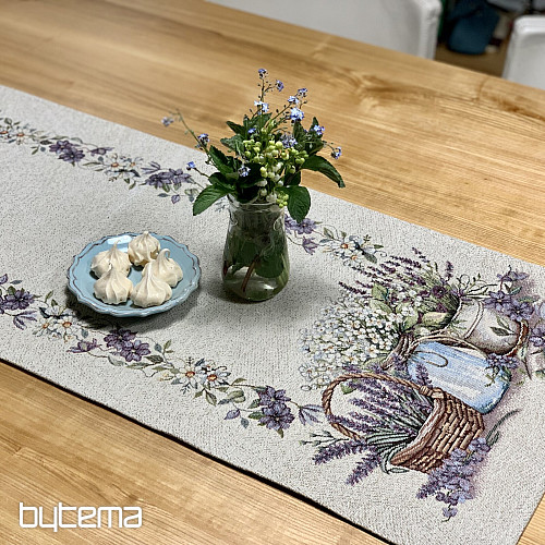 Obrus gobelinowy i szalik PIĘKNO W KOSZYKU