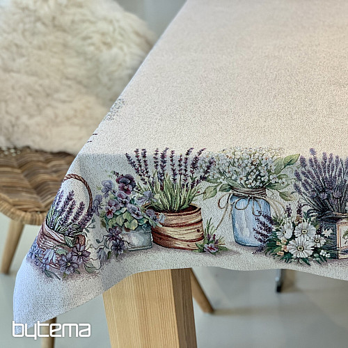 Obrus gobelinowy i szalik PIĘKNO W KOSZYKU