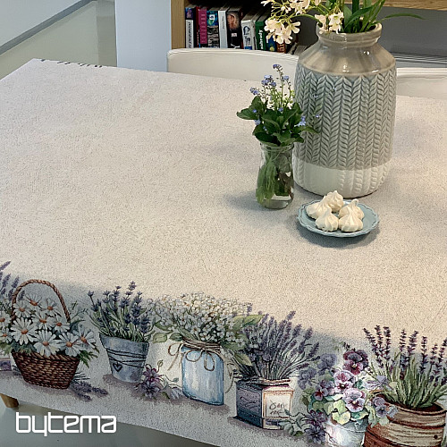 Obrus gobelinowy i szalik PIĘKNO W KOSZYKU