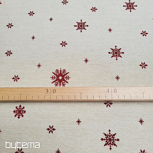 Tkanina gobelinowa SOFT FLAKE RED
