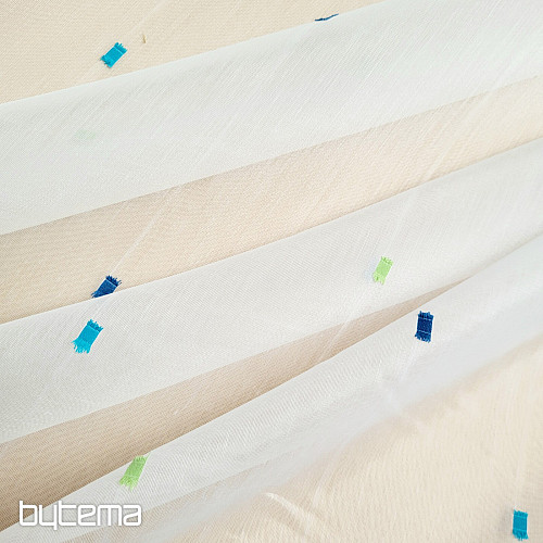 Zasłona SINA niebieska kwadratowa