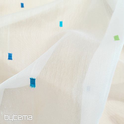 Zasłona SINA niebieska kwadratowa