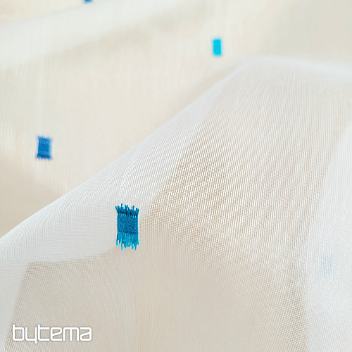 Zasłona SINA niebieska kwadratowa