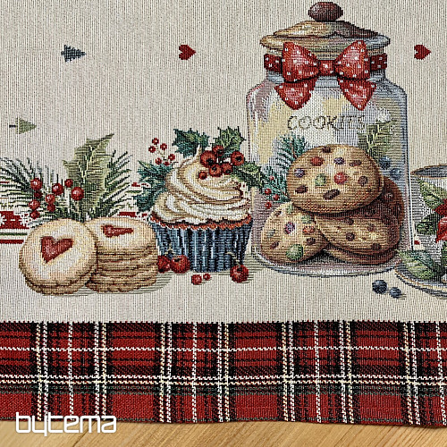 Obrus i szalik gobelinowy CHRISTMAS CANDY