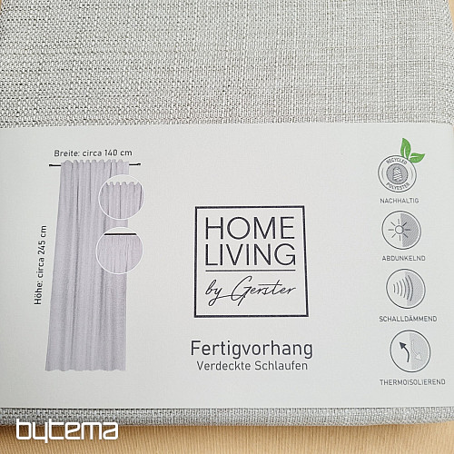 Zasłona gotowa luksusowa HOME LIVING beżowo-szara