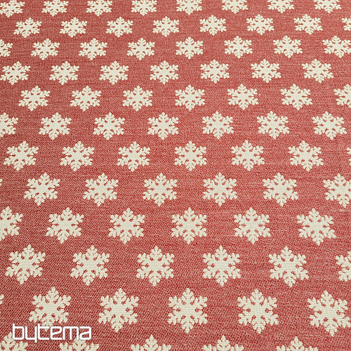 Luksusowa tkanina dekoracyjna FLAKES RED