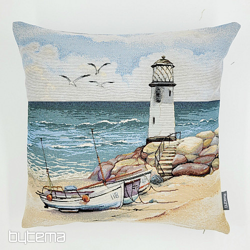 Poszewka na poduszkę gobelin LATARNIA MORSKA PODCZAS ODPŁYWU