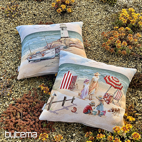 Poszewka na poduszkę gobelin LATARNIA MORSKA PODCZAS ODPŁYWU