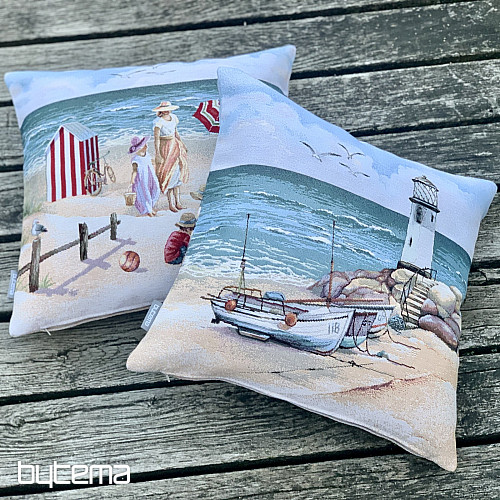 Poszewka na poduszkę gobelin LATARNIA MORSKA PODCZAS ODPŁYWU