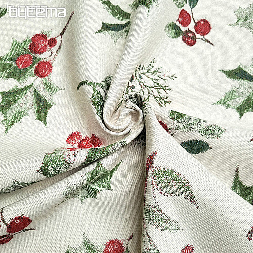 Luksusowa tkanina dekoracyjna HOLLY GREEN