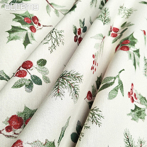 Luksusowa tkanina dekoracyjna HOLLY GREEN