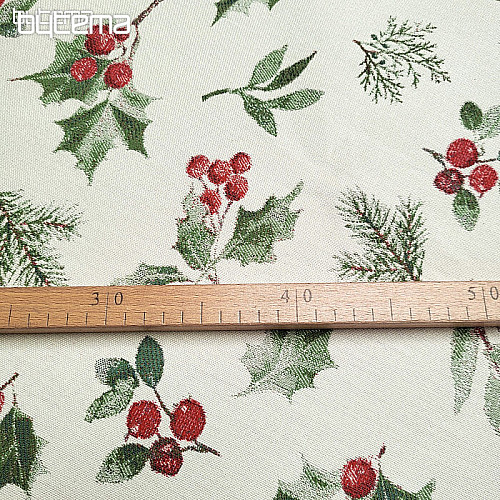 Luksusowa tkanina dekoracyjna HOLLY GREEN