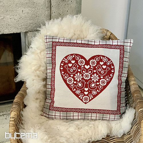Poszewka na poduszkę gobelinową SERCE W PUDEŁKU 1