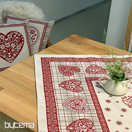 Obrus i szalik gobelinowy SERCE W KARA