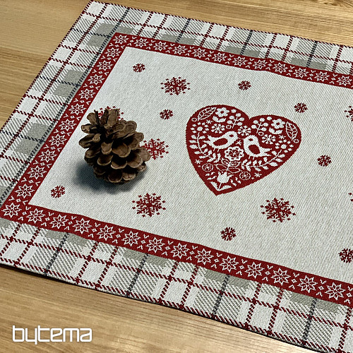 Obrus i szalik gobelinowy SERCE W KARA