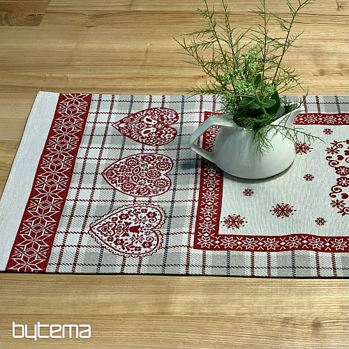 Obrus i szalik gobelinowy SERCE W KARA