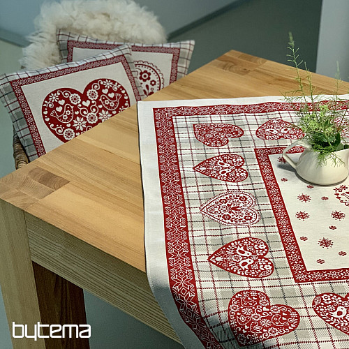 Obrus i szalik gobelinowy SERCE W KARA