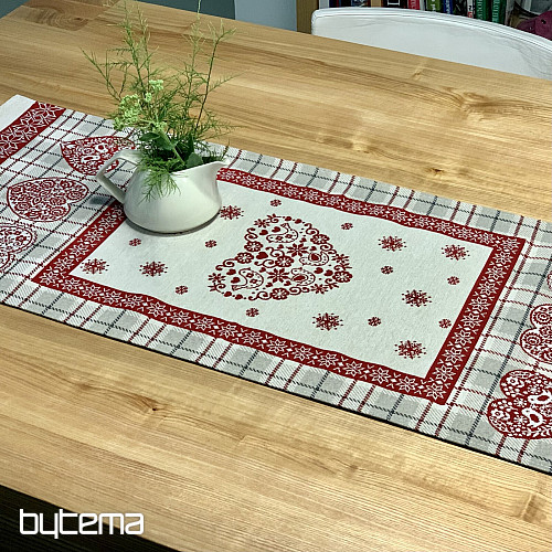 Obrus i szalik gobelinowy SERCE W KARA