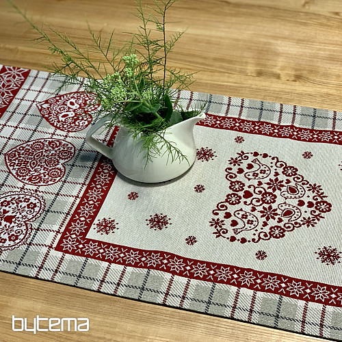 Obrus i szalik gobelinowy SERCE W KARA