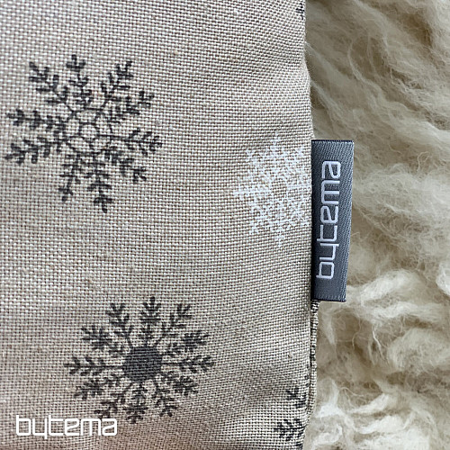 Pokrywa dekoracyjna świąteczna Płatki szaro-białe