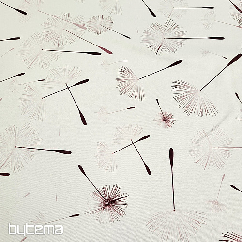 Tkanina dekoracyjna BLACK OUT DANDELION bordowa