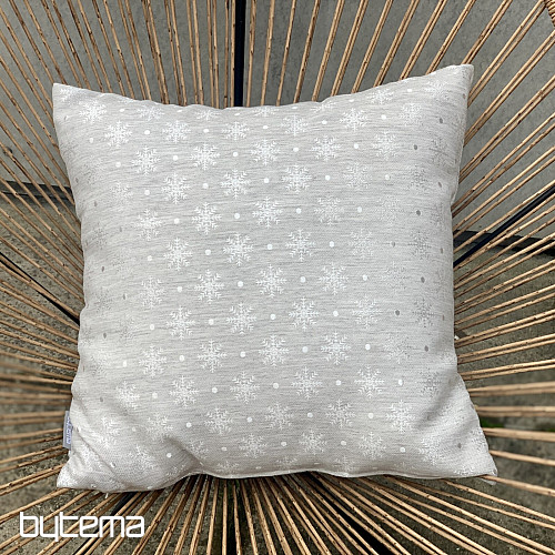Pokrywa dekoracyjna świąteczna FLAKE SZARO-SREBRNY