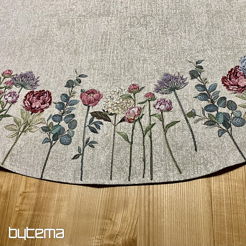 Okrągły obrus gobelinowy FLORES TIME