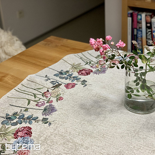 Okrągły obrus gobelinowy FLORES TIME