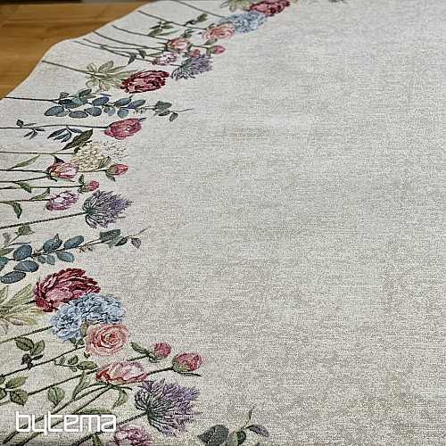 Okrągły obrus gobelinowy FLORES TIME