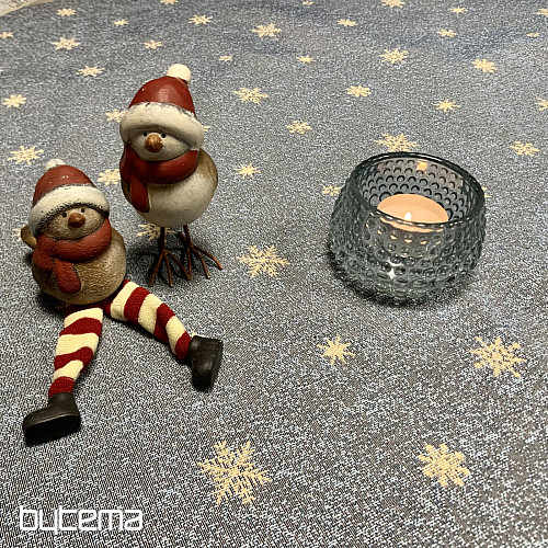 Okrągły obrus z gobelinu świątecznego RADOŚĆ ŚWIĄT BOŻEGO NARODZENIA