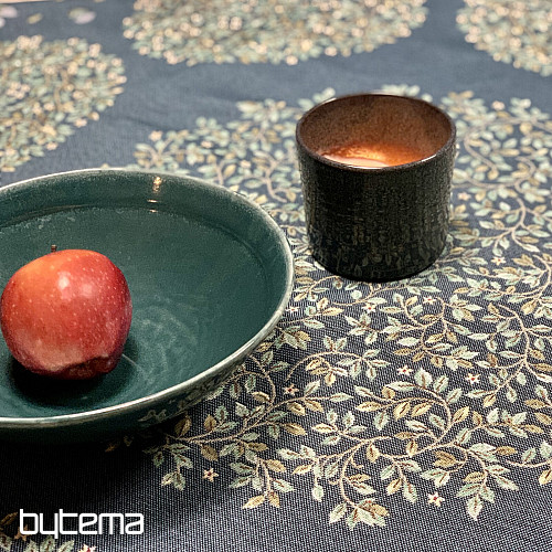 Obrus gobelinowy okrągły DRZEWO SZCZĘŚCIA niebieski