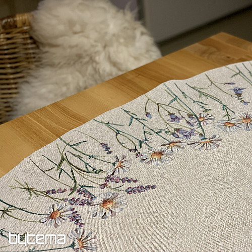 Okrągły obrus gobelinowy WIOSENNE PIESZCZOTY