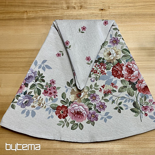 Okrągły obrus gobelinowy BOUQUET BORDURA