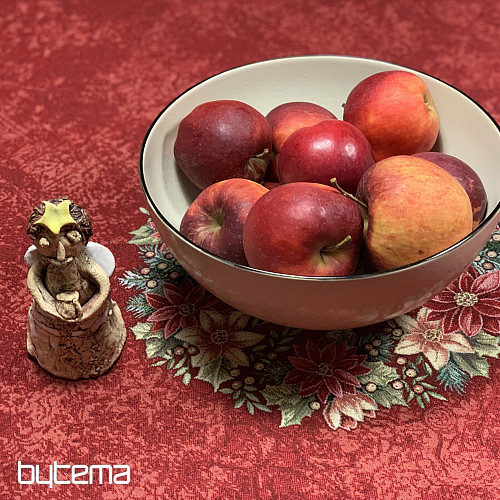 Okrągły obrus gobelinowy GWIAZDA CZERWONA