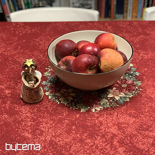 Okrągły obrus gobelinowy GWIAZDA CZERWONA